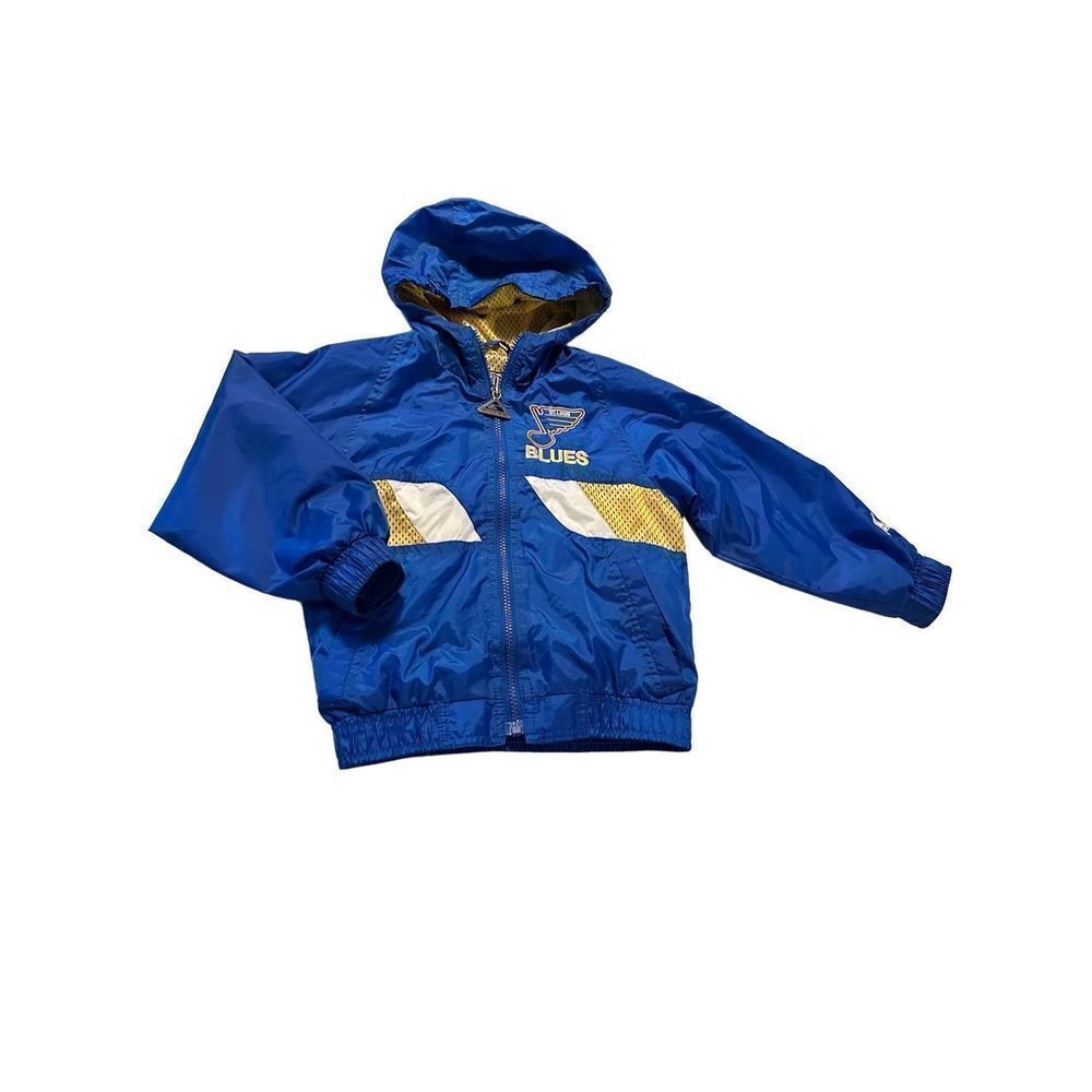 Vintage NHL St Louis Jazz Hockey genuine Stuff Kids Size 5 Full Zip Lined Jacket